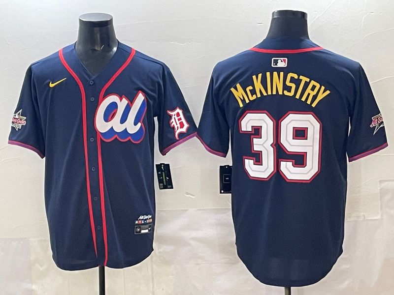 Men 2025 Detroit Tigers 39 Mckinstry Drak Blue All star Nike MLB Jersey style 01